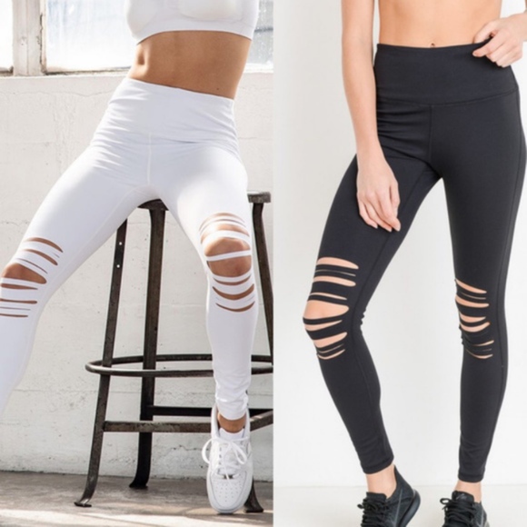 Bellanblue Pants - DANNY Shredded Leggings - WHITE